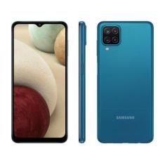 Smartphone Samsung Galaxy A12 64Gb Azul 4G - Octa-Core 4Gb Ram 6,5 Câm