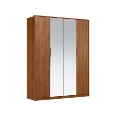 Guarda-roupas Casal Com Espelhos 4 Portas Multimóveis Cr35233 Nogueira Nogueira