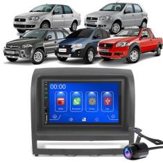Kit Multimídia Carplay Siena Idea 7 Pol MP5 Touch-screen + Câmera de r