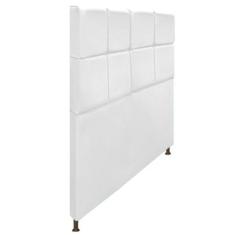 Cabeceira Estofada Damares 160 cm Queen Size Com Botonê Suede Branco -