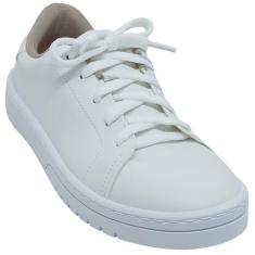 Tênis Moleca Feminino Casual Napa Sardenha leve Confortável, Branco, 3