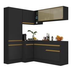 Armário de Cozinha Completa de Canto com Rodapé Veneza Multimóveis V2089