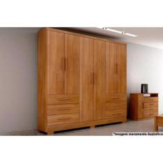 Guarda Roupa 6 Portas e 6 Gavetas c/ Pés Encant/Berlim Cumaru - Novo H