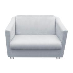 Namoradeira Tilla Decorativa 2 Lugares Suede Cinza