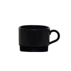 Xícara Para Chá 250ml Preta Em Policarbonato Linha Profissional Cook Vem