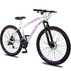 Bicicleta Aro 29 Dropp Sport Aço Carbono 21 Marchas Vel Freio a Disco e Suspensão