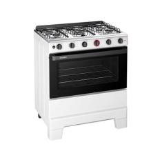 Fogão de Piso 5 Bocas Esmaltec F5IAB Ideal Super  Mesa em Aço Inox, Ac