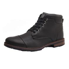 Bota Coturno Masculina Cano Curto Com Solado de Borracha