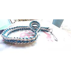 Guia Trançada, totalmente feita a mão, para cachorros de médio e grande porte. Cordas de 6mm para o trançado e medindo pouco mais de 83 cm de comprimento. Ideal para você passear com