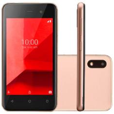 Smartphone Multilaser E Lite Dourado com 32GB, 512MB de RAM, Tela 4”, Android 8.1, Dual Chip, Câmera 5MP, 3G, Bluetooth e Processador Quad core
