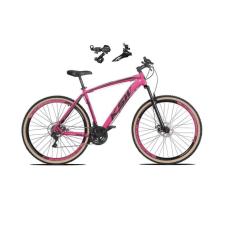  Bicicleta Aro 29 Ksw Xlt Alumínio 24v Câmbios Shimano Garfo Suspensão Pneu com Faixa Bege - Rosa