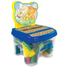 Cadeira Blocos Grande Brinquedo Infantil Montar - Dinossauro