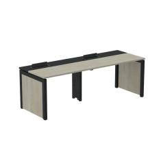 Mesa de Plataforma Simples para 2 Pessoas Corporativa 160x792/2p Pscpp160/792/2p Noce Naturalle/Preto