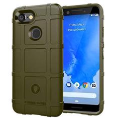 Capa para Google Pixel 3, proteção robusta, material TPU de fibra de carbono, macia, antiderrapante, antiimpressões digitais, capa totalmente protetora para Google Pixel 3