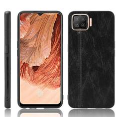 Capa adequada para Oppo F17, capa de celular estilo couro, proteção robusta 360° protege seu telefone capa de cor retrô para Oppo F17