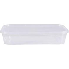 Pote Descartável, Prafesta, 500 ml, Retangular, Tampa Com Lacre, Pacote com 10