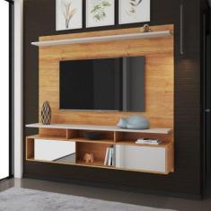 Painel para TV até 55 Polegadas 2 Portas Brescia Viero, Mel/Off White