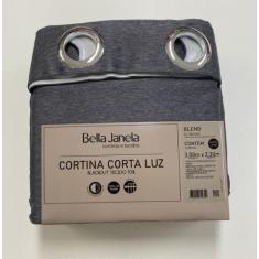 Cortina Corta Luz 3,00 x 2,30 Tecido Blend Bella Janela, Cinza1