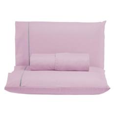 Jogo de Lençol Super King 300 Fios Ponto Palito 100% Algodão 3 Peças -