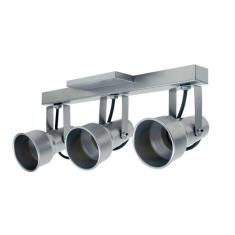 Trilho 36cm Com 3 Spots Par20 Alumínio E27 - I9LED, Prata