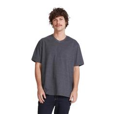 Camiseta Básica Masculina Manga Curta Comfort Super Cotton Cinza P