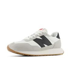 New Balance Tênis masculino 237 V1, Branco/cinza brilhante/preto, 38