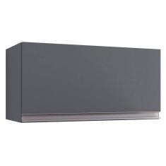 Armário Aéreo Geladeira Cozinha Andréia 60cm 01 Porta Cinza Escuro - Abmaza