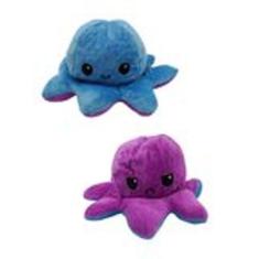 Polvo de Pelúcia Reversível Polvinho do Humor TikTok Feliz ou Bravo - 