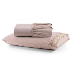 Jogo De Lençol Rubi Solteiro 2 Pçs 100% Algodão 200 Fios Ponto Palito 