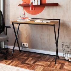 Escrivaninha Dobrável Paricel Preta e Mel