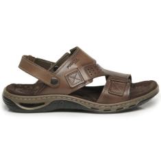 Sandália Masculina Pegada em Couro Conforto Estilo Leve