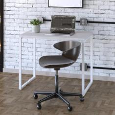 Escrivaninha Mesa Escritório Office Estilo Kuadra 90cm Industrial Bran