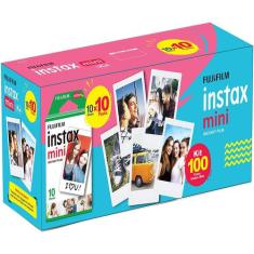 Kit Filme Instax Mini 100 Fotos Papel Fotográfico Polaroid Fujifilm 54