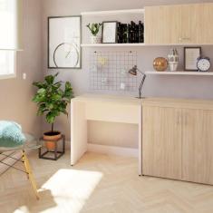 Mesa Reta Corp 25mm 100 cm Bramov Móveis Branco/Geneve