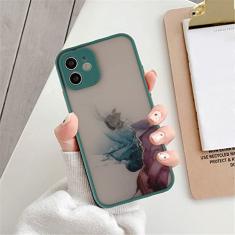Capa protetora para iphone 11 caso tinta estilo soft TPU capa protetora para iphone 12 13 pro max mini xr xs max x 7 8 plus se 2020 case, t6, para iphone 12 pro