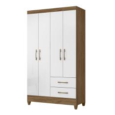 Guarda Roupa Solteiro Chile Naturale Branco Moval