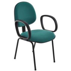 Cadeira Executiva Base Fixa Palito Linha Office Economy Verde - Design