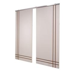 Porta Dupla Branco Prime Frisada Kit Alumínio F06 - 210x160