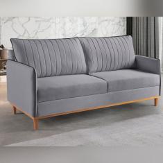 Sofá Living 2 Lugares Persa Exala Sofisticação e Conforto Cinza