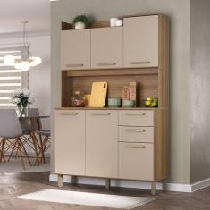 Cozinha Compacta 120,30cm 6 Portas e 2 Gavetas com Tampo 351 Luciane M