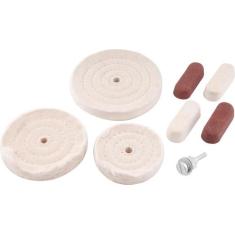 Jogo roda de pano para polimento com pasta 8 peças - Vonder