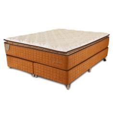 Cama Box King Size (Box + Colchão) 193X203X67 Brilhante Prorelax Molas Ensacadas Pillow Top - Terracota