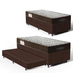 Cama Box com Colchao de Espuma D45 Solteiro Ortobom ISO 150 + Auxiliar