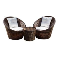 Conjunto de Poltronas Fibra Sintética Bola - 2 Poltronas + 1 Mesa Cent