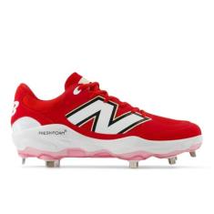 New Balance Fresh Foam X 3000 V7 Tênis de beisebol masculino, Equipe vermelho/branco, 38