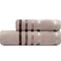 Jogo de toalhas Banhão Gigante + Rosto Karsten Lumina 2 Peças Fio Pent