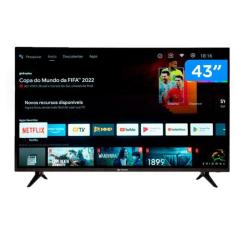 Smart TV 43 Full HD DLED Rig Vizzion BR43D1SA - IPS 2 HDMI 2 USB, 43"