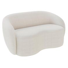 Sofá 3 Lugares Living Orgânico Sala De Estar 180cm Garbin Z08 Boucle Bege - Mpozenato