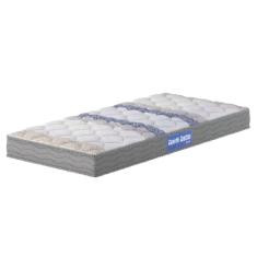 Colchão Solteiro Espuma D33 Guarda Costas Sleep 88x188x14cm Branco-Cinza Suporta 100kg Probel