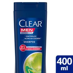 Shampoo Anticaspa Clear Men Controle e Alívio da Coceira 400ml 400ml